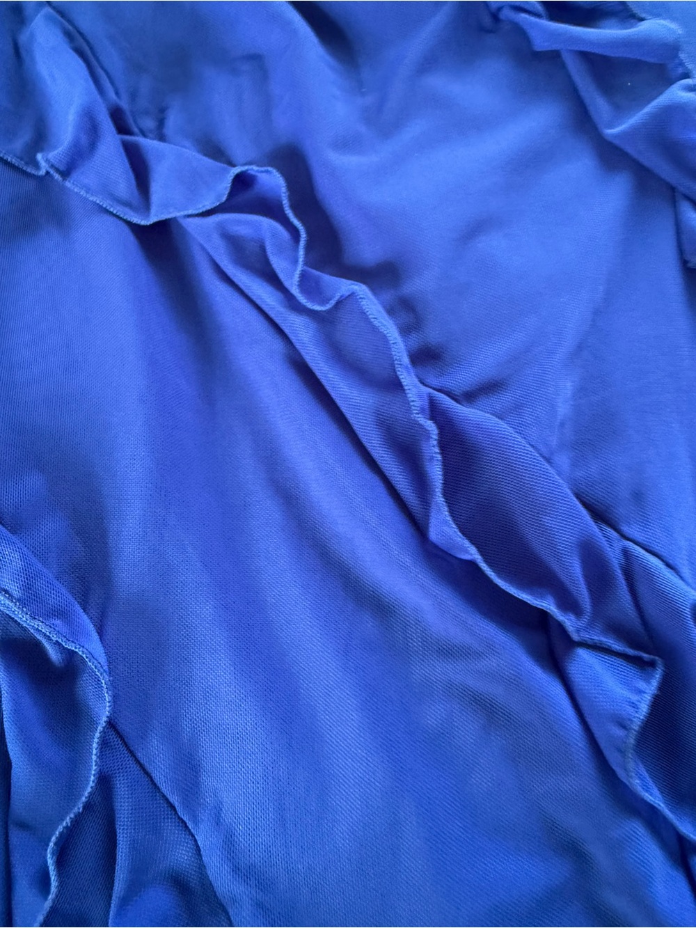 Amazon Royal Blue Ruffle Mini Dress - Picture 3 of 4
